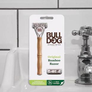 英国绅士之选BULLDOG斗牛犬竹节剃须刀 手动剃须刀5层刀片刮胡刀