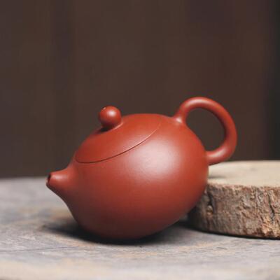 经典款倒把西施壶宜兴紫砂球孔朱泥工夫冲茶壶卡口家用茶具220ml