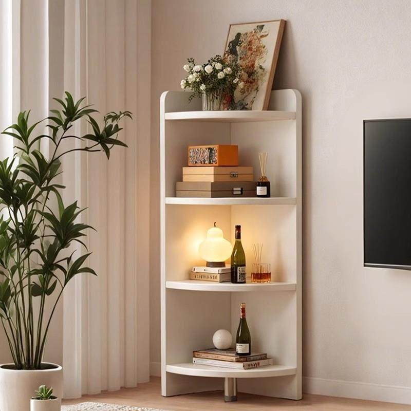 实木转角置物架靠墙边小柜子客厅三角柜多层收纳矮柜扇形窄缝书架,住宅家具,角柜,淘宝优惠券,粉丝福利购,淘宝优惠卷