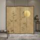 新中式 屏风隔断客厅玄关茶室装 饰简易可折叠移动竹子双面折屏