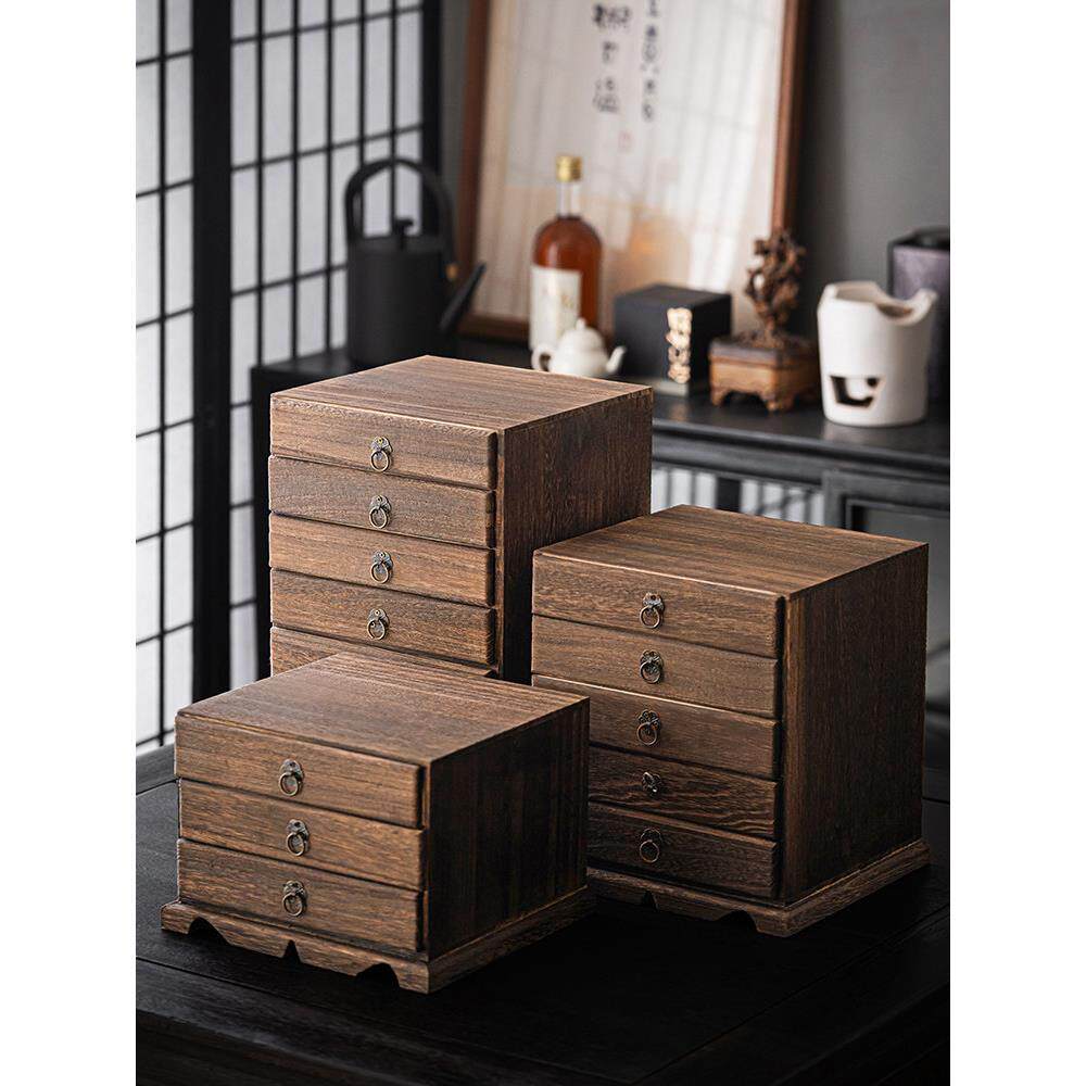 普洱茶饼收纳盒茶饼收纳盒抽屉收纳茶盒白茶饼收纳盒礼品盒空盒