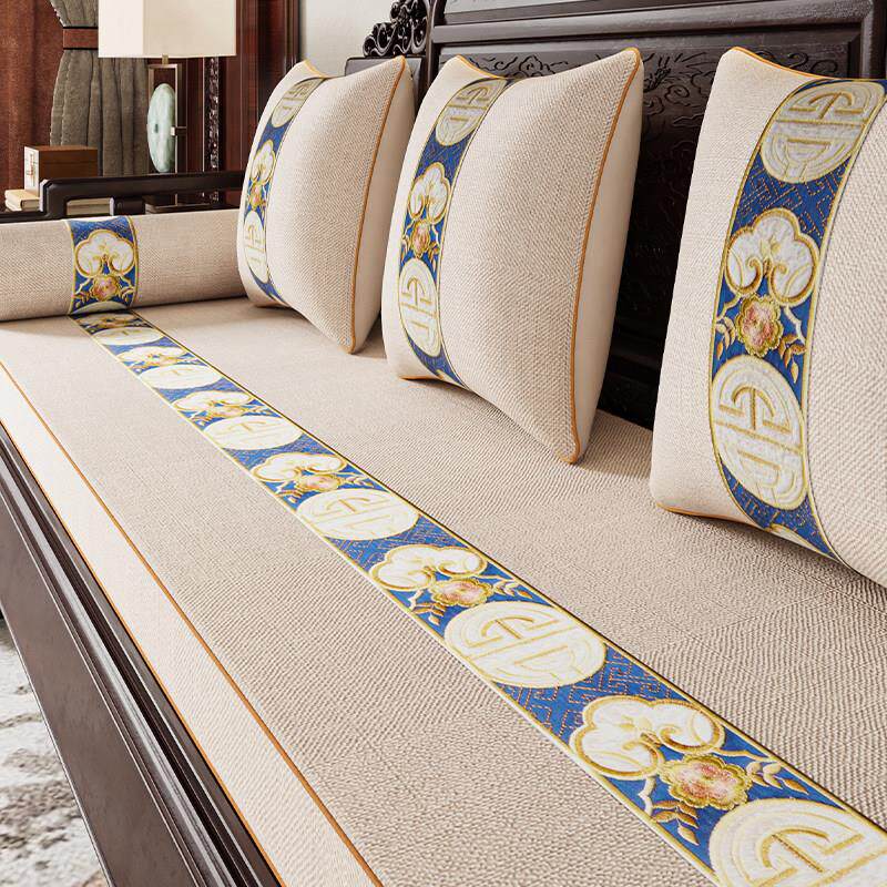 2025新款新中式红木沙发坐垫套罩防滑实木家俱沙发垫四季通用垫子