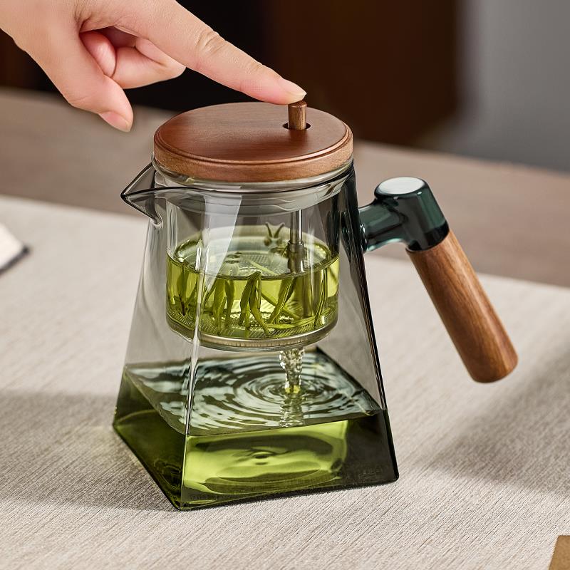 忆壶茶飘逸杯玻璃泡茶壶一键过滤茶水分离器办公室高端茶具家用