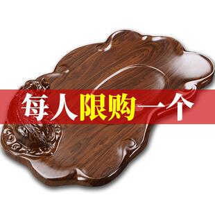 实木茶盘排水管家用茶具茶盘简约中式石盘茶台茶海沥水盘覆古小型