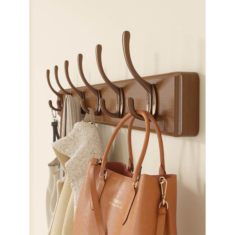 挂衣钩壁挂墙上挂钩免打孔固定挂衣服衣帽架进门入户排钩玄关实木,收纳整理,挂钩/粘钩,淘宝优惠券,粉丝福利购,淘宝优惠卷