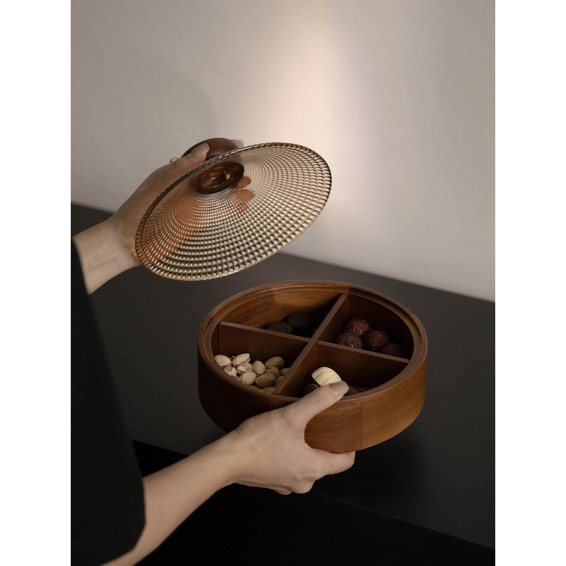 害羞梨糖果盒古董风格实木干果板家庭客厅桌面隔间存储托盘,餐饮具,果盆/果盘/果篮,淘宝优惠券,粉丝福利购,淘宝优惠卷