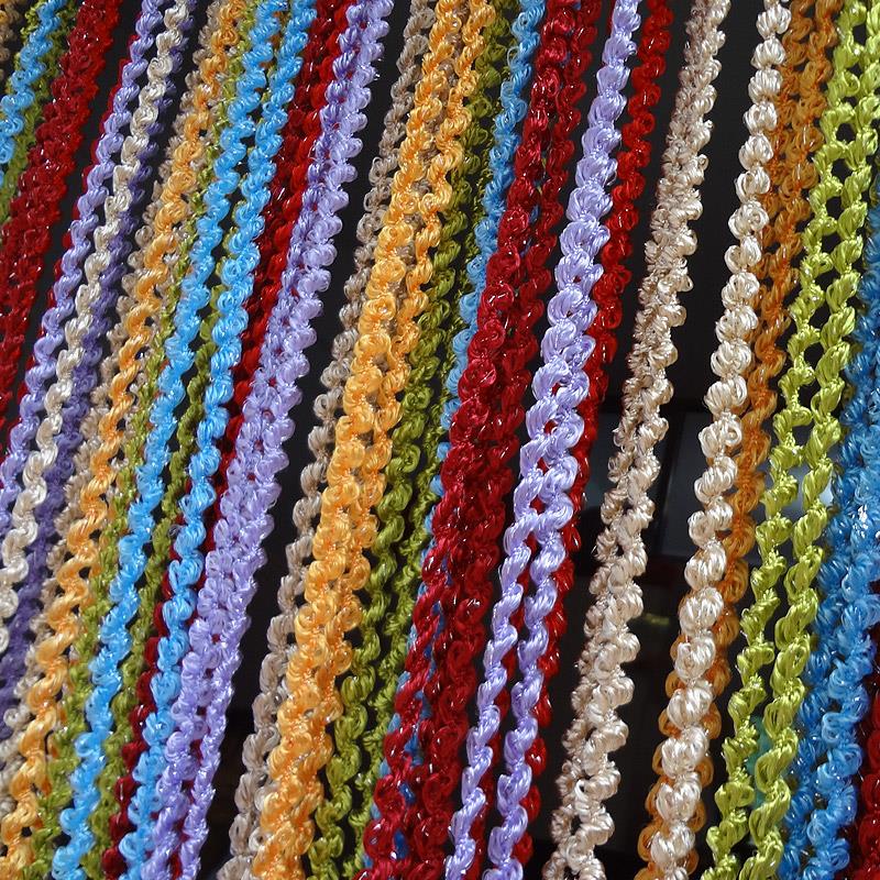 楚乔传同款豪华加密加粗线帘隔断 展馆门帘装饰窗帘绿色螺纹帘子