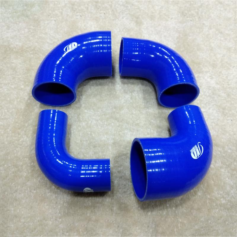 90度变径硅胶管 大转小汽车进气改装涡轮增压器7字型铝管橡胶接头