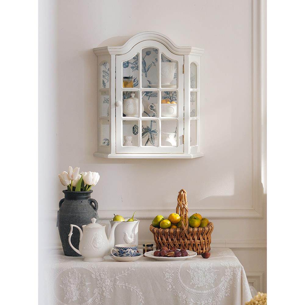 法式覆古装饰墙上置物架个性创意客厅壁橱收纳展示柜桌面装饰架子