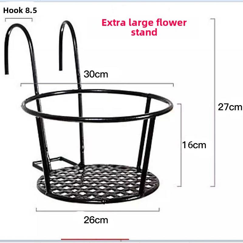 加宽特大型阳台花架悬挂护栏窗台储物架栏杆蜘蛛兰花花木玫瑰花盆