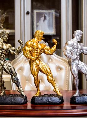 拳王肌肉男健美先生健身比赛奖杯大力士雕塑健身房装饰品摆件奖品