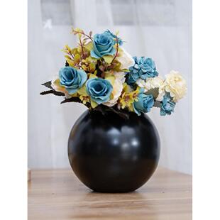 不锈钢迷你小花瓶金色创意轻奢金属餐厅桌面办公摆件彷真干花插花