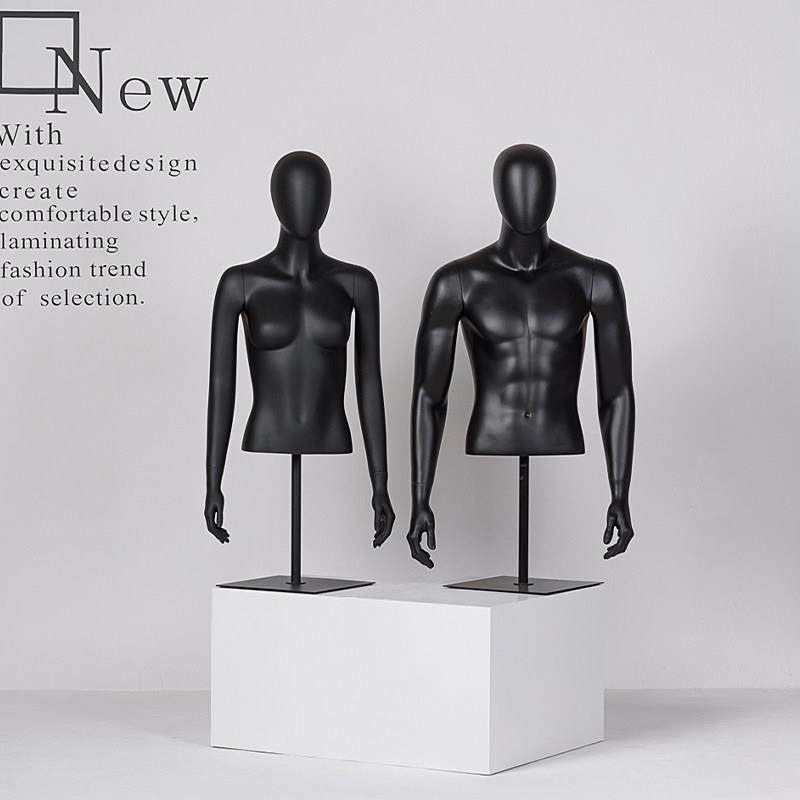 高档男模特道具女半身台模展示架女装服装店橱窗彷真假人体模特架