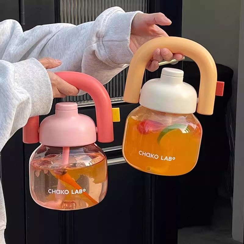 CHaKOLAB和序夏季水杯大容量水壶耐高温可携式大肚杯吸管杯子拎拎