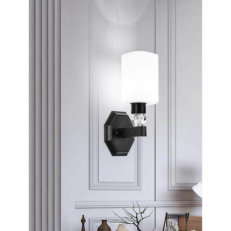 北欧现代水晶壁灯豪华个性化卧室床头灯单头客厅电视背景墙楼梯灯