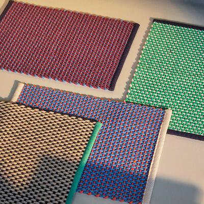 23新品 丹麦HAY Door Mat&Tapis Mat黄麻编织双色调门垫 地毯北欧