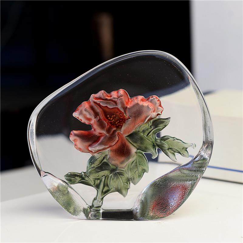 出口超水晶玻璃工艺品摆件背雕纯手工书房镇纸琉璃装饰礼品简约,家居饰品,装饰摆件,淘宝优惠券,粉丝福利购,淘宝优惠卷