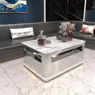 现货酒吧专用桌子KTV茶几清吧会所包厢发光不锈钢化玻璃卡座定制