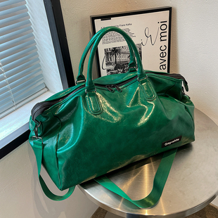 旅行包女手提短途轻便行李包皮质大容量轻便运动健U身包旅游收纳