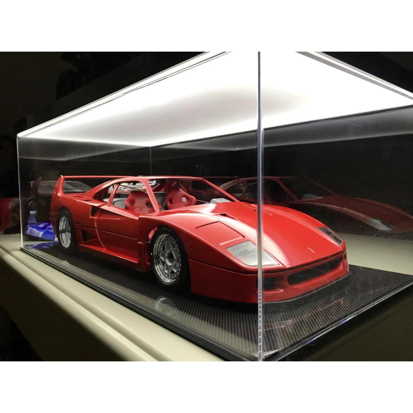 1:8汽车模型 高档防尘盒 展览盒 高透光度压克力展示盒