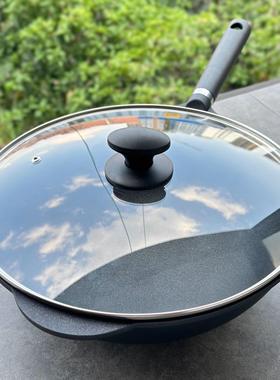 虞妈妈 原1k+ 现约两折 32CM陶瓷岩不沾锅炒锅家用燃气电磁炉通用