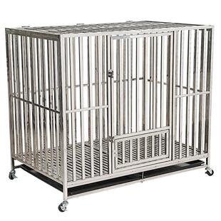 星斗不锈钢大型犬折叠狗笼子加厚中型方管狗笼遮雨阳棚室外宠物笼