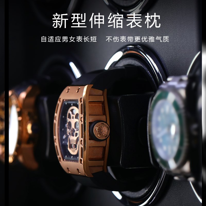 指纹解锁摇表器机械表自动上链手表盒摇摆器转表器家用收纳晃表器
