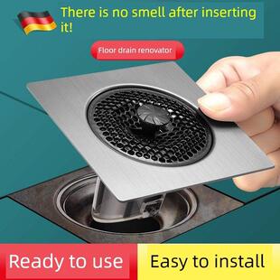 德国精工地漏除臭器浴室头发过滤器不锈钢下水道疏浚器防臭