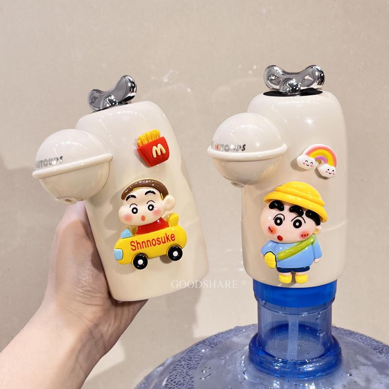 2025新款电动抽水泵蜡笔小新家用饮水机器桶装水自动取水机充电款