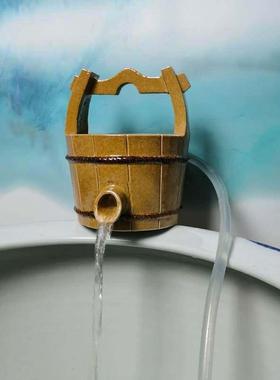 陶瓷流水摆件鱼缸流水器养鱼循环水系统水缸造景摆件水桶过过滤