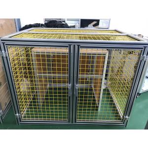 黄色烤漆防护网4040铝挤型材料罩子铝挤型材料镀锌网格防护罩散热