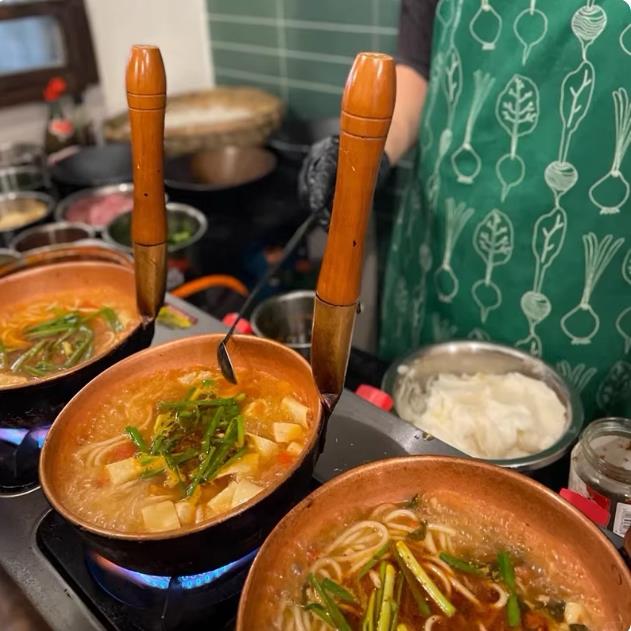 云南小锅米线专用铜锅米线店夜市摆摊水瓢麻辣烫粉锅泡面锅商用