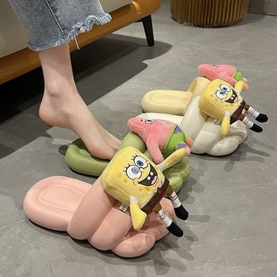 踩屎感拖鞋女夏季网红外穿卡通可爱大脚趾室内居家厚底防滑凉拖鞋