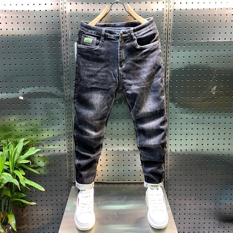 秋冬男士牛仔裤潮牌直脚修身欧版长裤水洗弹力潮流百搭青年男裤子,男装,牛仔裤,淘宝优惠券,粉丝福利购,淘宝优惠卷