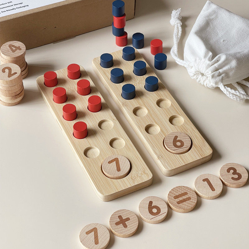 儿童蒙氏教具10以内加减数学运算教具幼儿园宝宝十格阵益智玩具,玩具/童车/益智/积木/模型,数学学习板/计算架,淘宝优惠券,粉丝福利购,淘宝优惠卷