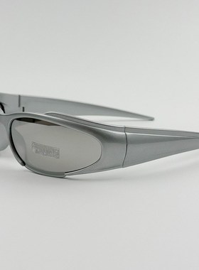 404的店复古弧线窄框骑行墨镜凹造型时髦运动太阳眼镜男女防uv400