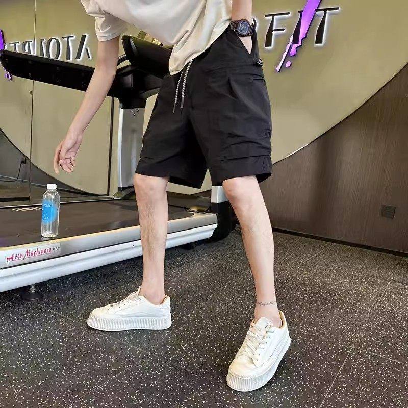 夏季户外速干工装短裤拉链多口袋中裤宽松直筒五分裤透气沙滩裤子,男装,短裤,淘宝优惠券,粉丝福利购,淘宝优惠卷