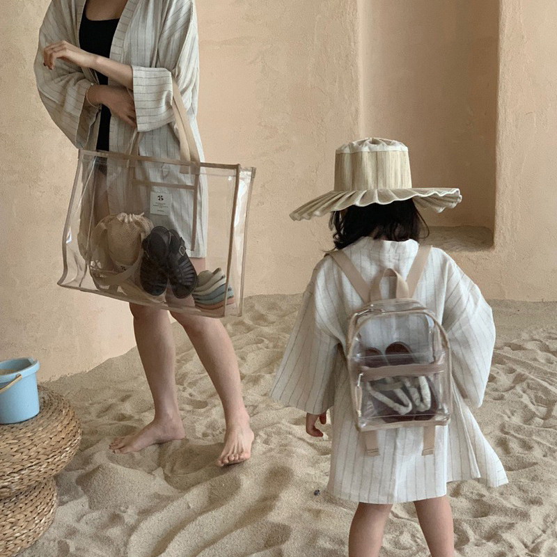 韩儿童包包休闲简约PVC女童透明双肩包女生果冻手提包夏季沙滩包,玩具/童车/益智/积木/模型,书包,淘宝优惠券,粉丝福利购,淘宝优惠卷