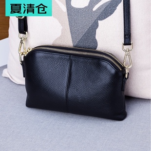 手拿包女小包2021年新款时尚百搭双层真皮手抓包女纯皮单肩斜挎包