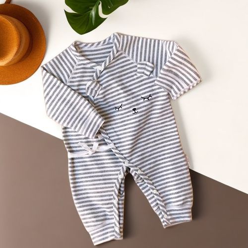 新生婴儿儿衣服0一3月春秋纯棉a类男女宝宝连体衣洋气条纹爬服52