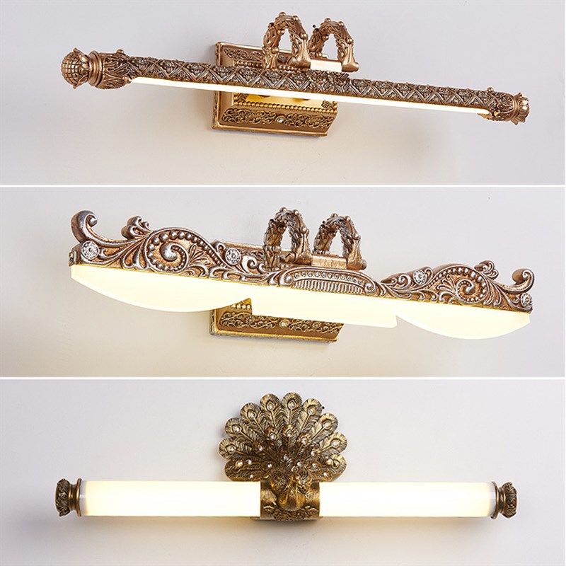 新品镜前灯ledk卫生间复古镜柜灯梳妆灯新欧式洗手间防水化妆镜灯