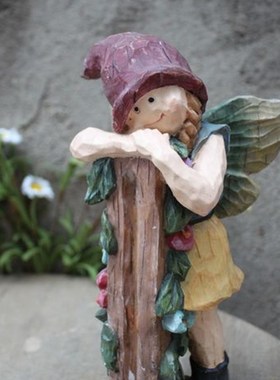 送礼欧式创意家居装饰品吊脚娃娃花仙摆件电视柜客厅树脂天使摆设