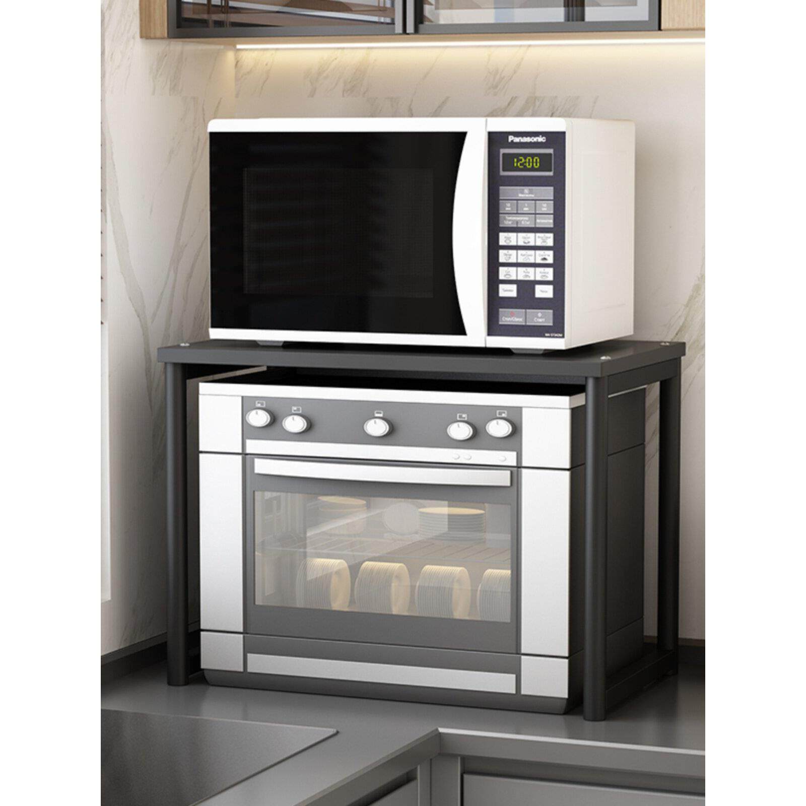 厨房台面消毒柜储存架洗碗机架单层微波炉架香料储存架