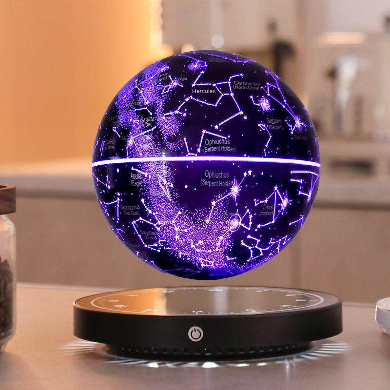 反重力磁浮星空浪漫发光月球灯床头星座小夜灯地球仪摆件送礼物