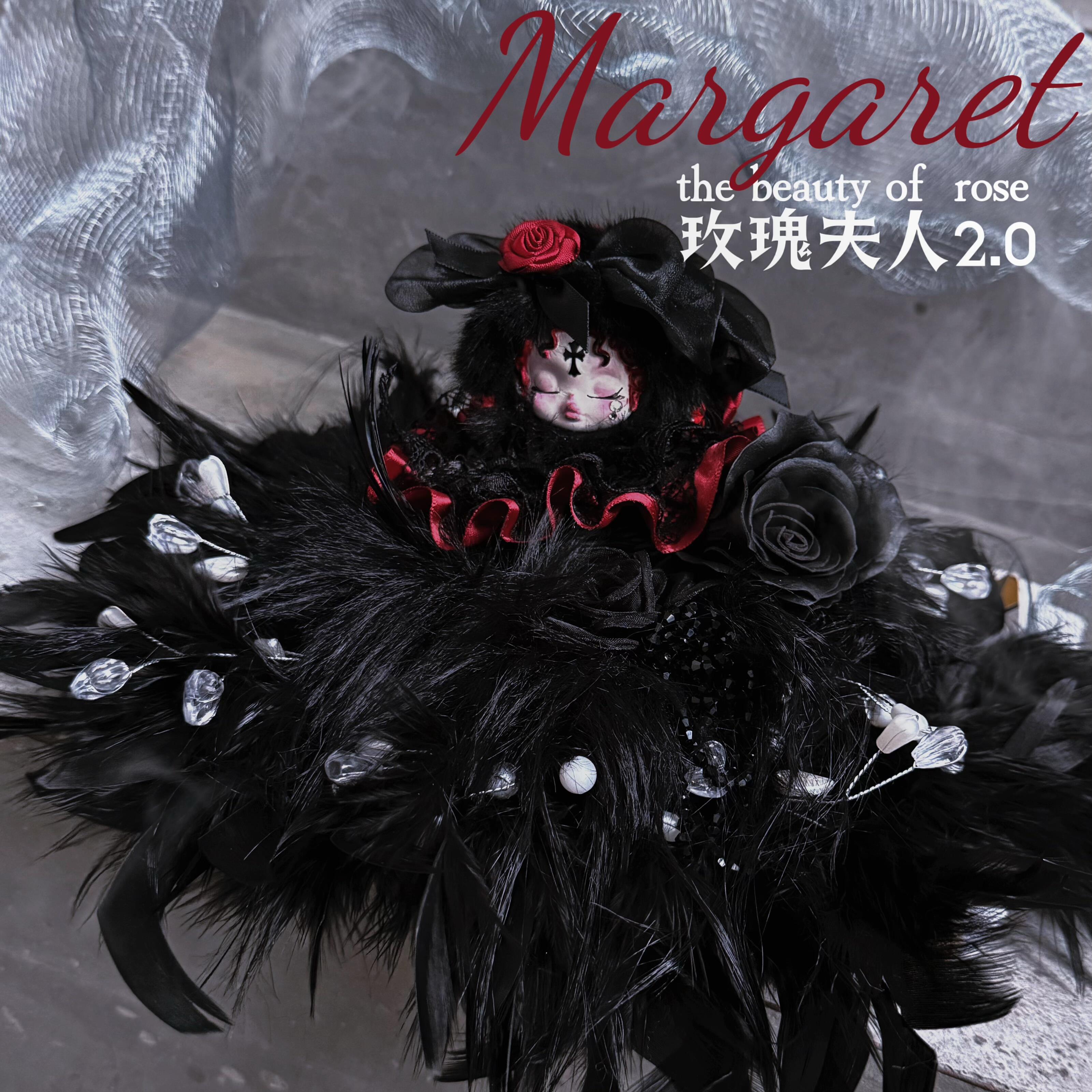 暗夜玫瑰-黑色羽毛车载装饰摆件Margaret香薰汽车中控台装饰香氛