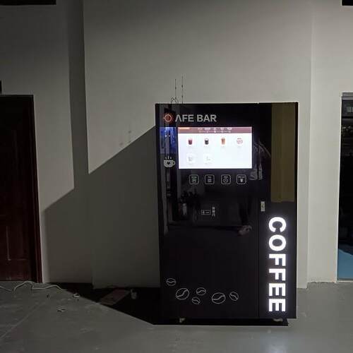 全自动自助冻咖啡机咖啡奶茶现磨警现取自带台及时AQX预防防后潮