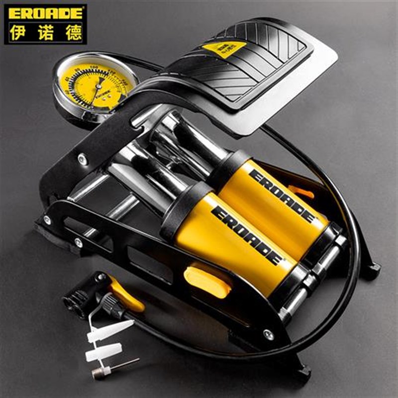 EROADE脚踩打气筒汽车充气泵车载小轿车自行车R新型脚踏高压家通
