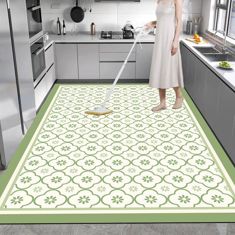 厨房地垫防滑防油可擦免洗pvc防水耐脏地毯家用专用厨房满铺地垫