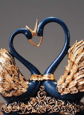 天鹅家居装饰品摆件闺蜜朋友结婚礼物客厅电视柜书柜房间布置摆设