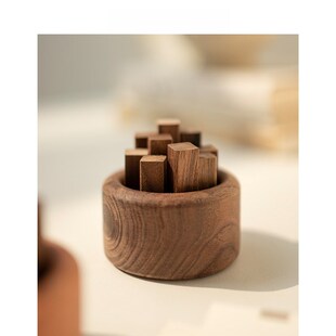 小柴堆小财堆扩香木黑胡桃木扩香器创意无火香薰桌面摆件生日礼物